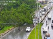 ءrvore cai sobre pista da avenida Fernando Côrrea e deixa trânsito bloqueado; Semob recomenda rotas alternativas :: Notيcias de MT