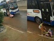 16:30 –
Mãe diz que ficou em estado de choque após quase ser esmagada com a filha por ônibus em MT
