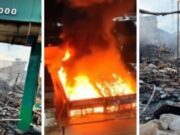 21:07 – 
							Lojas foram incendiadas em represália à falta de pagamento de dinheiro para facção criminosa, diz Polícia