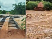 Ponte é levada em Salto do Céu