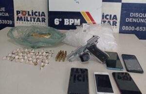 PM prende três membros de facção e apreende drogas e arma de fogo em Cáceres