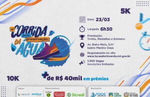 Inscrições para Corrida Pela Preservação da Água em Lucas do Rio Verde iniciam nessa quinta, 30 de janeiro