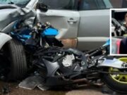 15:43 –
Moto destruída em acidente que matou influencer seria rifada