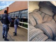 12:13 –
PM e PRF prendem contrabandistas e apreendem carga irregular de pneus avaliada em mais de R$ 500 mil e caminhões