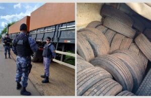 12:13 –
PM e PRF prendem contrabandistas e apreendem carga irregular de pneus avaliada em mais de R$ 500 mil e caminhões