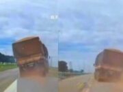 Motorista de caminhão é flagrado dirigindo em zigue-zague e quase tombando veículo na MT-484; veja vídeo :: Notícias de MT