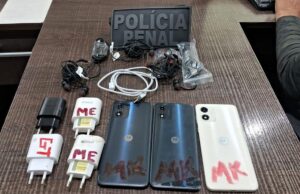 Polícia flagra drones e impede entrada de celulares em presídio