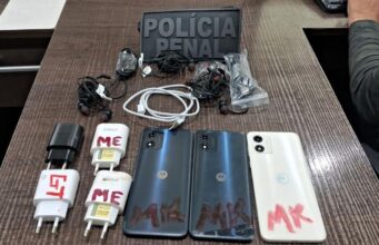 Polícia flagra drones e impede entrada de celulares em presídio
