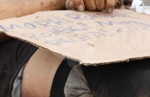 Corpo é encontrado com mensagem do motivo de crime