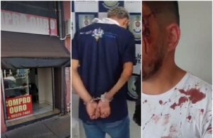Dono de joalheria fica ferido ao reagir a roubo e lutar com ladrão