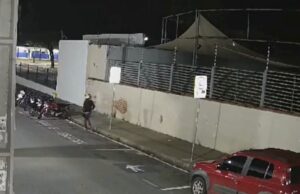 Câmara flagra bandido furtando moto perto da Santa Casa