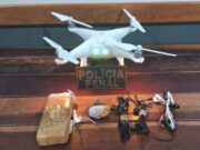 Drone com materiais ilícitos é apreendido por policiais penais