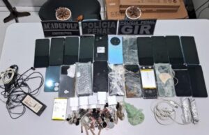 17:59 –
Operação nacional apreende mais de 60 celulares em presídios de MT e outros materiais ilícitos