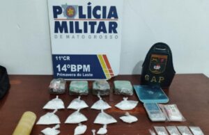 14:40 –
PM prende dois homens por tráfico e apreende 41 porções de droga em MT