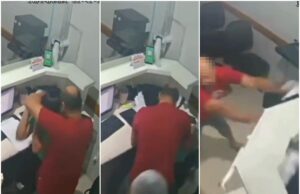 Homem é filmado assediando recepcionista e quebrando hospital