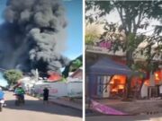 16:52 –
Incêndio de grandes proporções destrói estabelecimentos e casas