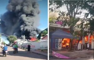 16:52 –
Incêndio de grandes proporções destrói estabelecimentos e casas