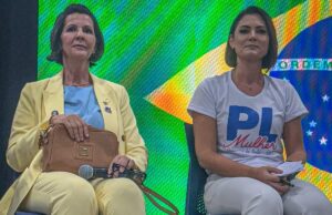 Michelle Bolsonaro enaltece esposa de Wellington Fagundes em visita a MT