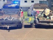 Gefron mata dupla que levava 6 armas e dezenas de munições