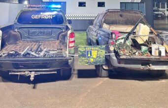 Gefron mata dupla que levava 6 armas e dezenas de munições