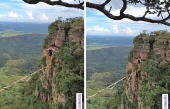 18:51 –
Vídeo de homem praticando 'highline' a 60 metros de altura entre paredões de Chapada impressiona: assista