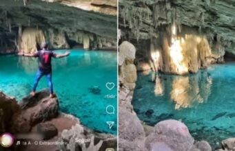 10:48 –
Casal é detido após invadir Gruta da Lagoa Azul e causar danos ambientais em Nobres