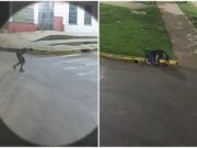 Vídeo mostra vítima de facada correndo por rua atrás de socorro