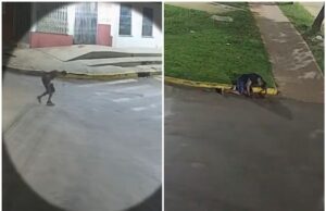 Vídeo mostra vítima de facada correndo por rua atrás de socorro