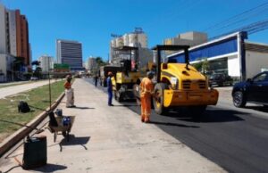 07:09 –
Obras do BRT avançam com recapeamento da Avenida do CPA