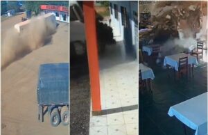 15:42 –
Caminhão desgovernado atravessa parede e destrói restaurante na BR-174; veja vídeos