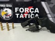 14:47 –
Suspeito é preso com revólver calibre 38 na cintura em bairro de Cuiabá