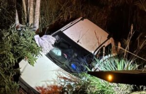 14:28 –
Carro sai da pista e bate em árvore na BR-163 após motorista ser 'fechado' por Corolla