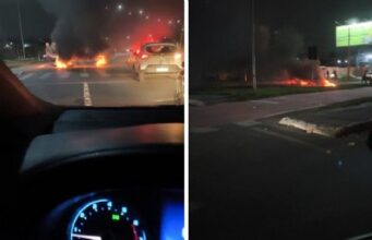 21:15 –
Manifestantes bloqueiam Avenida Parque do Barbado e cobram melhorias para evitar acidente com mortes: veja vídeo