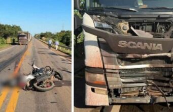 10:10 –
Batida entre motocicleta e carreta em trecho da BR-174 mata indígena; vítima invadiu pista contrária