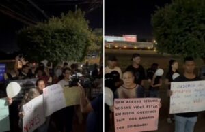08:45 –
Populares protestam por passarela e iluminação após adolescente morrer atropelado na BR-364; veja vídeo