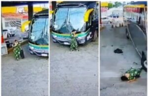 07:23 –
Mulher é atropelada por ônibus ao atravessar na frente do veículo dentro da Rodoviária do Coxipó; veja vídeo