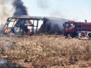 12:10 –
Incêndio em vegetação seca se alastra e atinge barracão