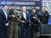 15:31 –
Só as polícias de MT e de SP têm armas desse nível, diz Mauro Mendes ao entregar fuzis israelenses