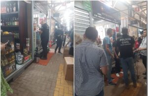 Polícia Civil e Procon apreendem bebidas no Shopping Popular