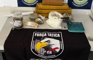 Homem é flagrado com tabletes e porções de maconha na Capital