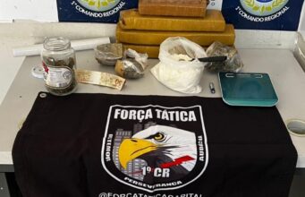 Homem é flagrado com tabletes e porções de maconha na Capital