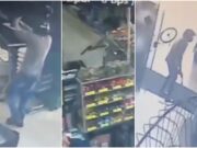 Vídeo mostra homem invadindo mercado e atirando em desafeto