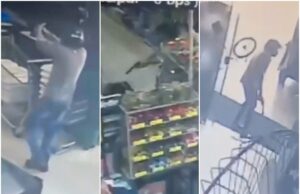 Vídeo mostra homem invadindo mercado e atirando em desafeto