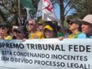 Bolsonaristas fazem ato em Brasília contra Moraes e Lula