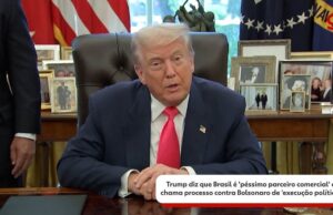 Trump diz Brasil é ‘péssimo parceiro comercial’ e defende Bolsonaro