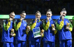 Brasil repete feito do conjunto geral e é prata na série mista do Mundial de ginástica rítmica