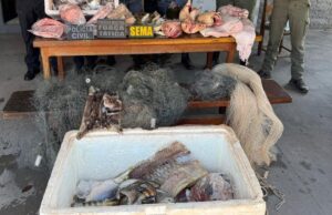 Polícias prendem empresário e apreendem 77 kg de pescado ilegal