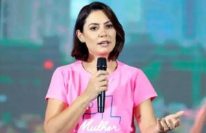 Em ato em Belém, Michelle diz que Bolsonaro é perseguido