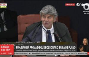 Fux vota para absolver Bolsonaro de todos os crimes