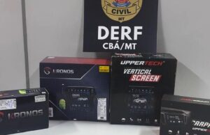 Polícia prende dois por furto de som de carros e revenda na web